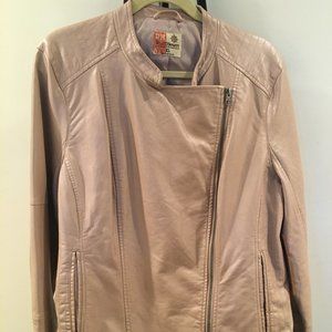 NWT RUFF HEWN FAUX LEATHER TAN JACKET  XL